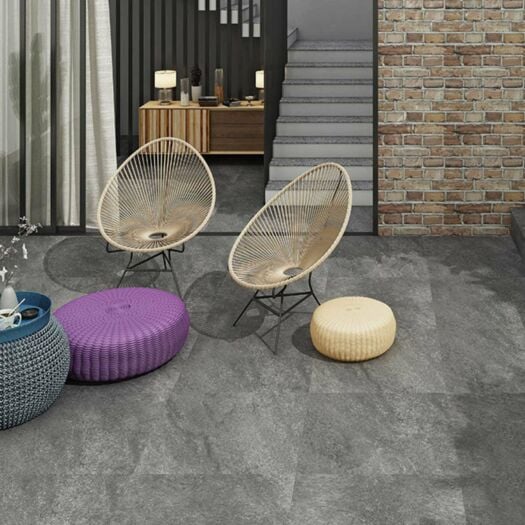 Paving Superstore _ Porcelain 'Select Range' Hammer Stone Nero - PAVING SLABS