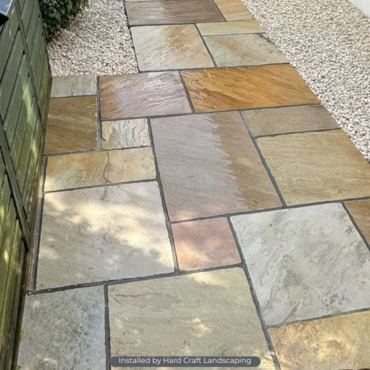 London Stone _ Tumbled Sandstone Mint - PAVING SLABS
