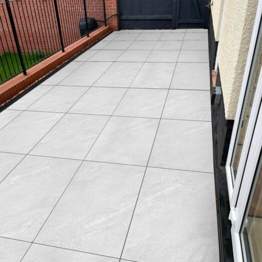 Paving Superstore _ Porcelain 'Ideal Range' Himalayan White - PAVING SLABS