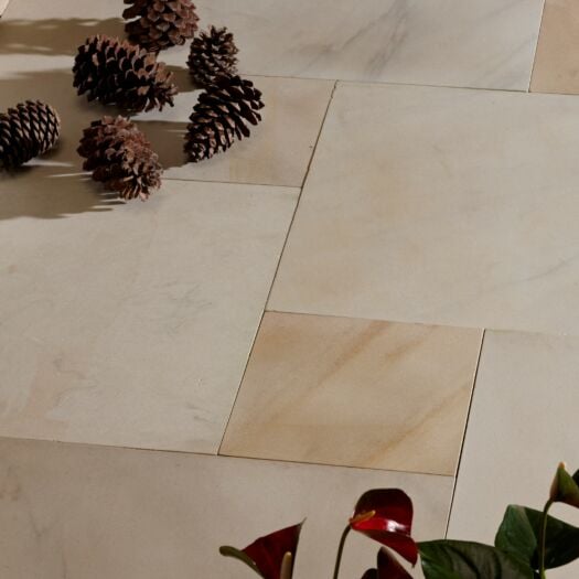 Natural Paving _ Sawn & Honed Sandstone 'Premiastone' Ivory-PAVING SLABS