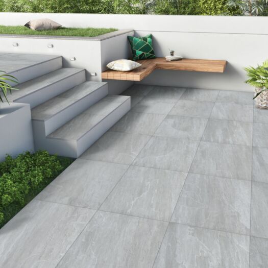 Paving Superstore _ Porcelain 'Ideal Range' Kandla Grey - PAVING SLABS