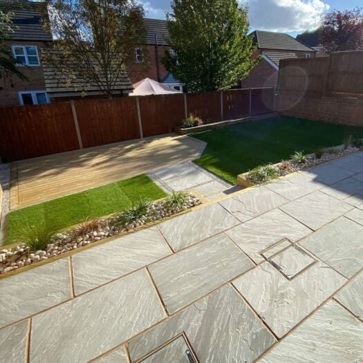 Paving Superstore _ Riven Sandstone 'Element Range' Kandla Grey - PAVING SLABS