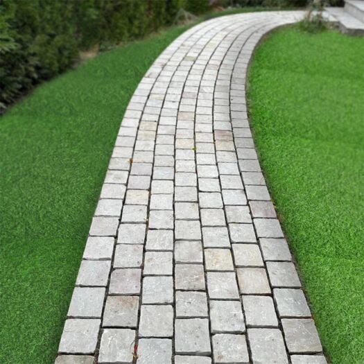 Paving Superstore _ Riven Sandstone 'Ideal Range' Kandla Grey - SETTS