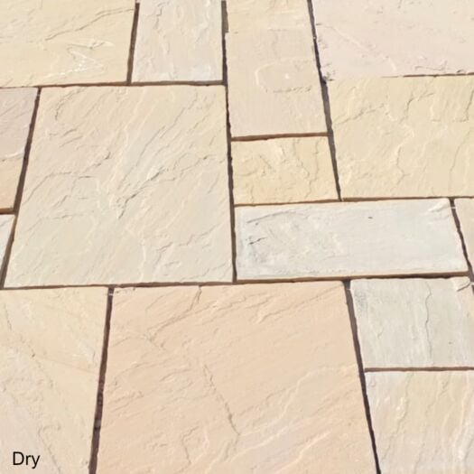 Paving Superstore _ Riven Sandstone 'Ideal Range' Lalitpur Yellow - PAVING SLABS