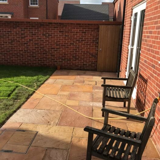 Paving Superstore _ Riven Sandstone 'Select Range' Lalitpur Yellow - PAVING SLABS