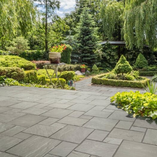 Stonemarket Paving _ Riven Sandstone 'Marketstone' Grey Multi-PAVING SLABS