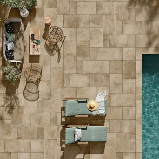 Paving Superstore _ Porcelain 'Select Italian Range' Memorable Taupe - PAVING SLABS