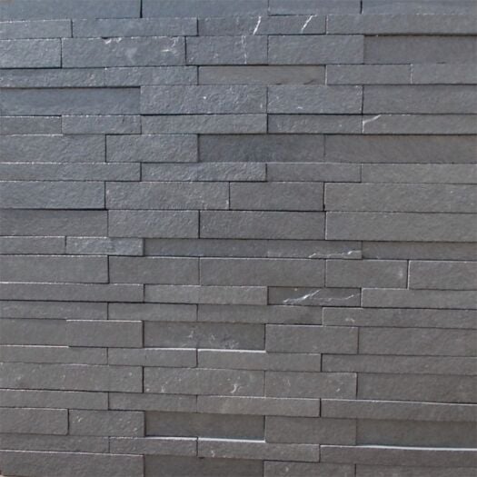 Strata Paving _ Limestone 'Meridian Split Face' Black-WALL CLADDING