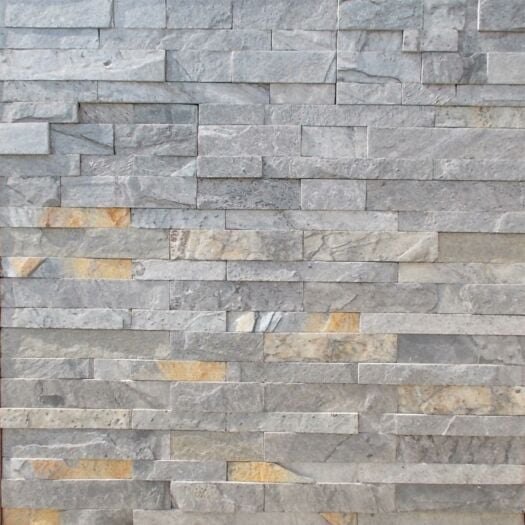 Strata Paving _ Quartzite 'Meridian Split Face' Silver Grey Wall Cladding