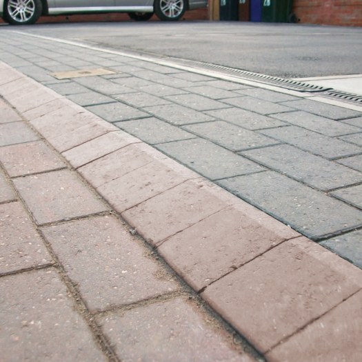 Brett Paving _ Concrete 'Mobility Kerb' Brindle - BLOCK PAVING KERBS