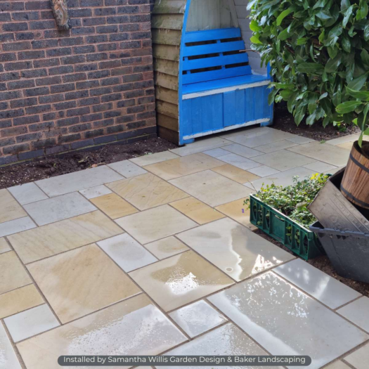 London Stone _ Sawn Sandstone Multi Mint - PAVING SLABS