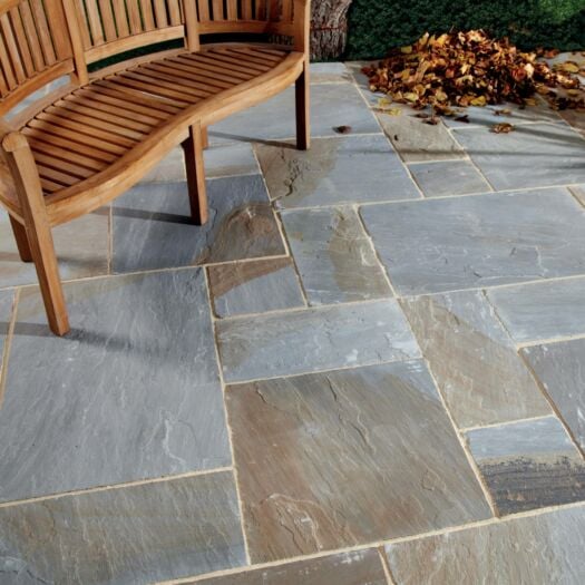 Natural Paving _ Riven Sandstone 'Classicstone & Finestone' Yorkshire Blend-PAVING SLABS