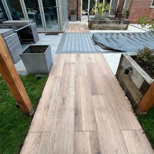 Paving Superstore _ Porcelain 'Select Range' Oak Wood Brown - PAVING SLABS