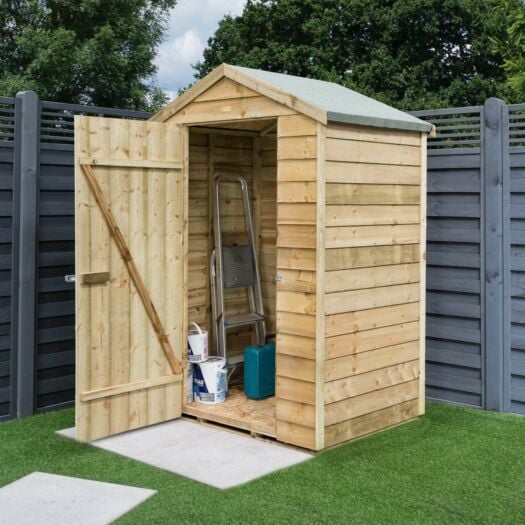 Rowlinson _ Overlap Pressure Treated, 4 x 3', Windowless - Shed