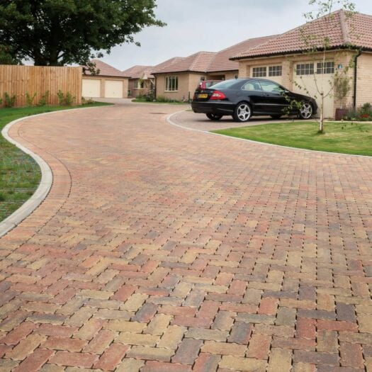 Brett Paving _ Concrete 'Omega Flow Permeable' Autumn Gold - BLOCK PAVING