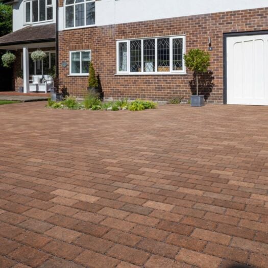 Stonemarket Paving_Concrete 'Permeapave' Burnt Ochre-BLOCK PAVING