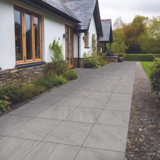 Strata Paving _ Porcelain Maribel Pewter - PAVING SLABS