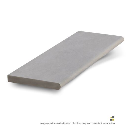 Natural Paving _ Sawn & Flamed Sandstone 'Premiastone' Platinum - BULLNOSE STEPS & COPING