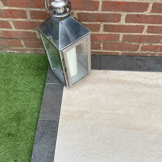 Paving Superstore _ Porcelain 'Kashmir Sett' Fossil Black - PAVING SLABS / SETTS