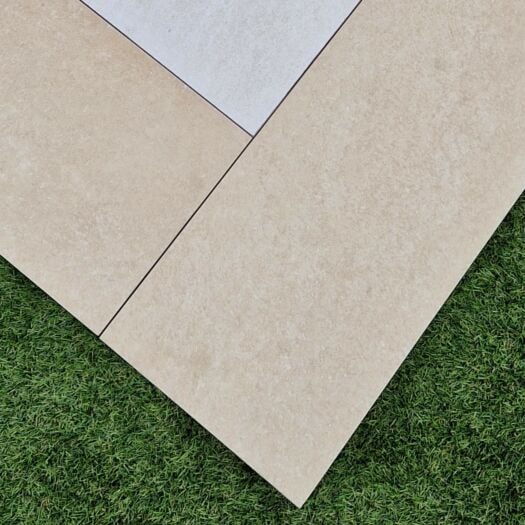 Paving Superstore _ Porcelain 'Kashmir Planks' Beige - PAVING SLABS / BORDER TILES