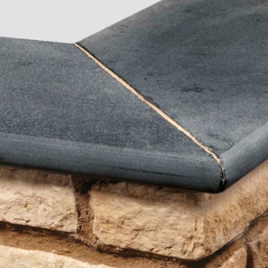 Natural Paving _ Riven Limestone 'Premiastone' Carbon Black - BULLNOSE STEPS & COPING