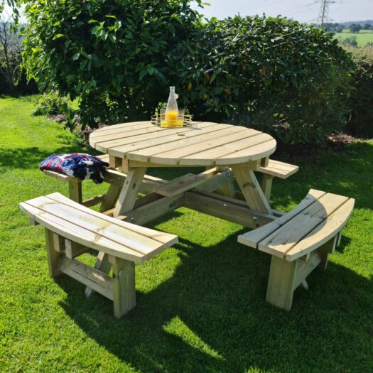Paving Superstore_'Sovereign Collection'-Communal Timber Picnic Table Round