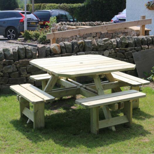 Paving Superstore_'Sovereign Collection'-Communal Timber Picnic Table Square