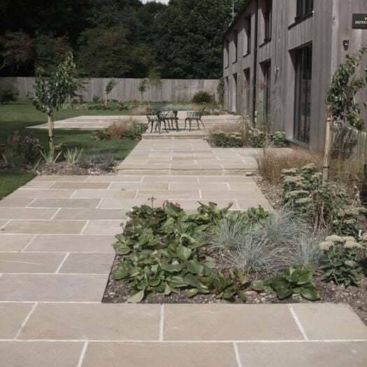 Strata Paving _ Riven Sandstone 'Kendal & Whitchurch Ranges' Raj-PAVING SLABS