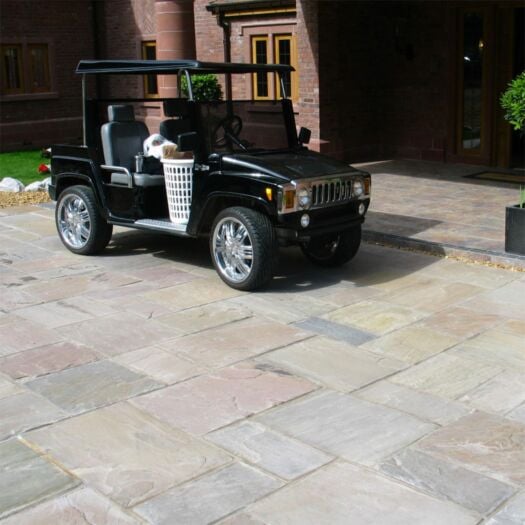 Paving Superstore _ Riven Sandstone 'Select Driveway Range' Raj Green - DRIVEWAY SLABS