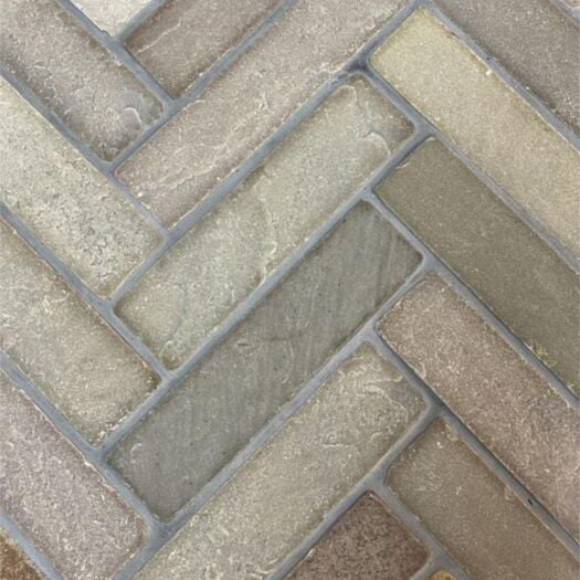 Paving Superstore _ Antique Sandstone 'Select European Linea Style' Raj Blend - BLOCK PAVING