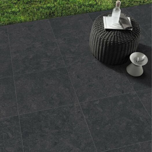 Strata Paving _ Porcelain 'Sansar' Raven Black - PAVING SLABS