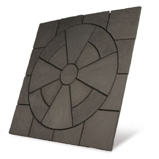 Bowland Stone_Concrete 'Rectory' Welsh Slate-PAVING CIRCLE FEATURE KITS