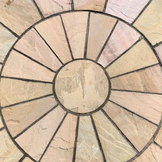 Paving Superstore _ Riven Sandstone 'Select Range' Rippon - PAVING CIRCLE FEATURE KITS