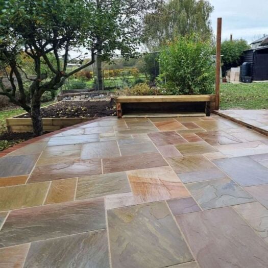 Paving Superstore _ Riven Sandstone 'Element Range' Rippon Buff - PAVING SLABS