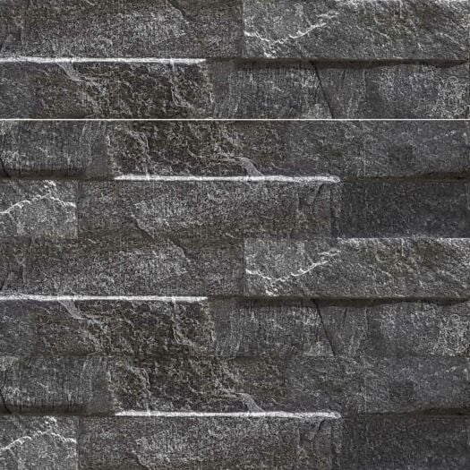 Talasey _ Porcelain 'Vitripiazza Cladding Range Rok' Black-WALL CLADDING