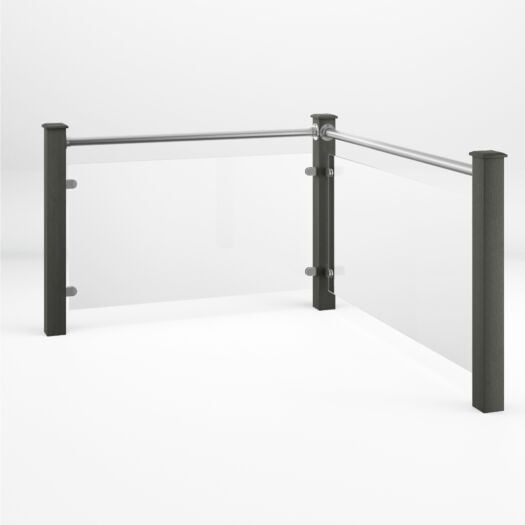 Ecoscape UK_Composite & Glass Balustrade-Kit Charcoal