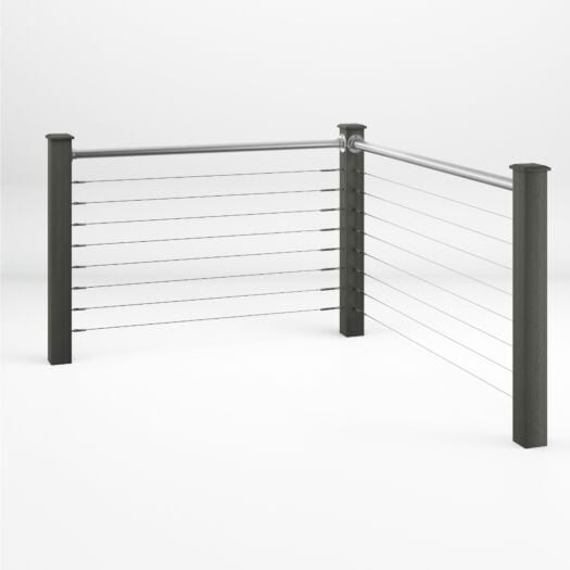 Ecoscape UK _ Composite & Wire Balustrade - Kit Charcoal