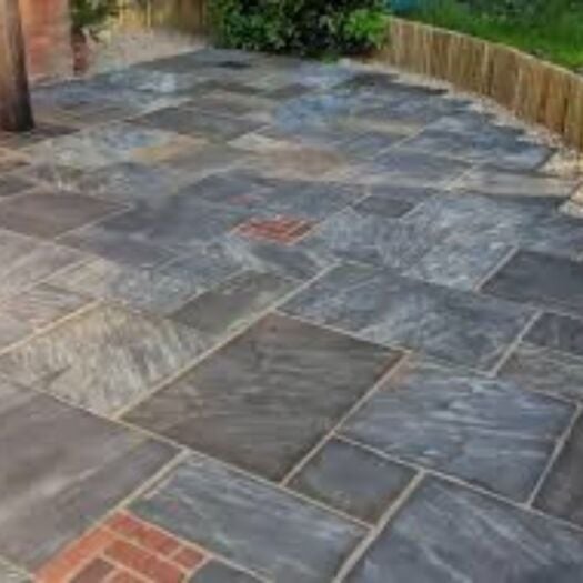 Paving Superstore _ Tumbled Sandstone 'Element Range' Sagar Black - PAVING SLABS