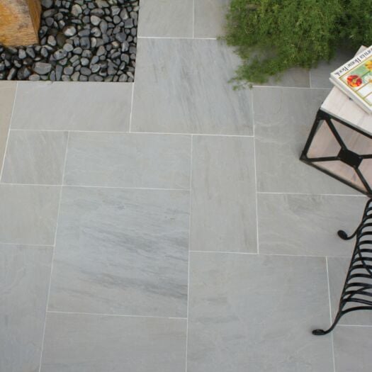 Strata Paving _ Riven Sandstone 'Salerno' Meta - PAVING SLABS
