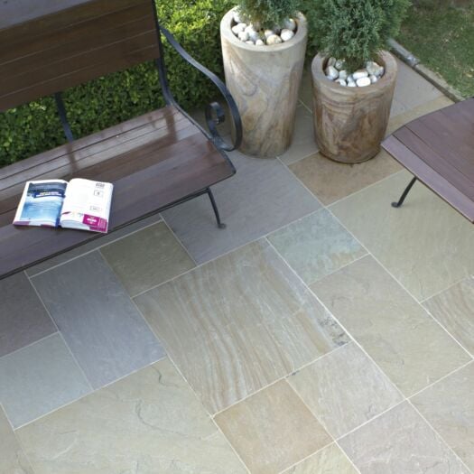 Strata Paving _ Riven Sandstone 'Salerno' Teora - PAVING SLABS
