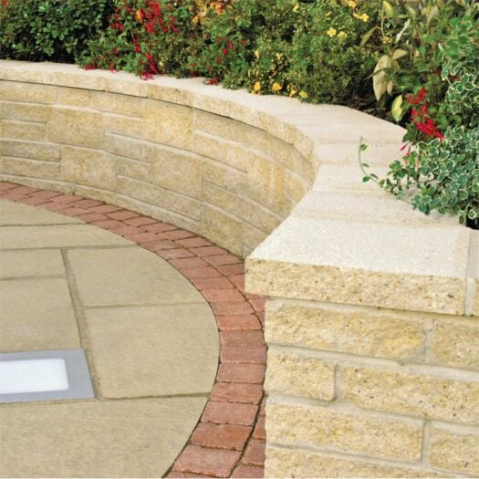 Marshalls Paving_Concrete 'Saxon' Buff-WALL COPING / PATH EDGING