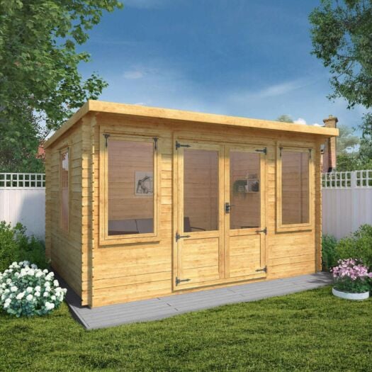 Mercia _ Log Cabin - Pent