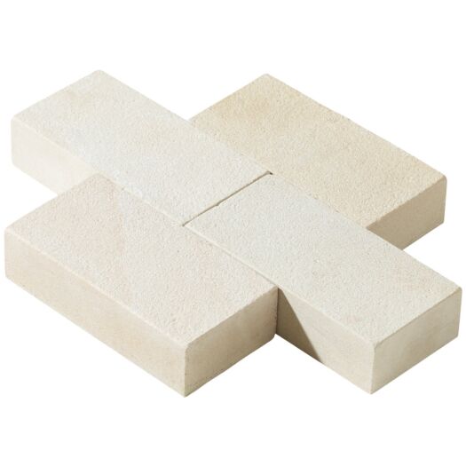Paving Superstore Pro Range _ Sawn & Sandblasted Sandstone 'DRIVEWAY 50' Buff Neutral - BLOCK PAVING