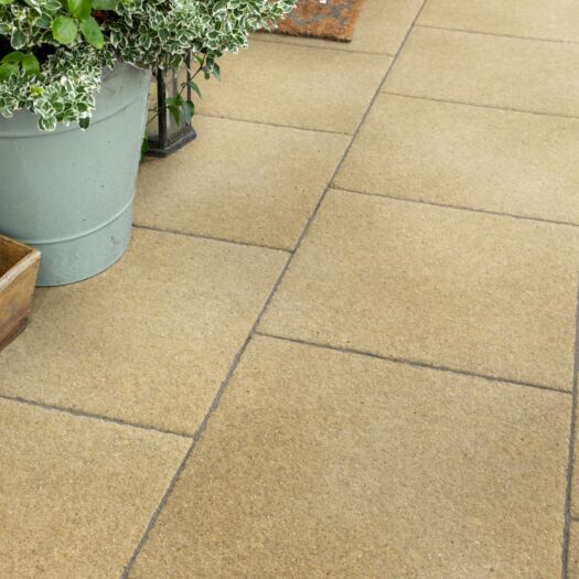 Stonemarket Paving_Concrete 'Standard Textured' Buff-PAVING SLABS