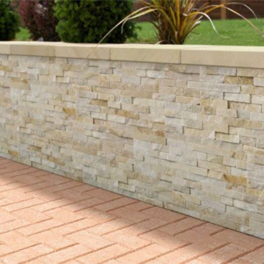 Marshalls Paving _ Quartzite 'Stoneface Drystack Veneer' Oyster - WALL CLADDING