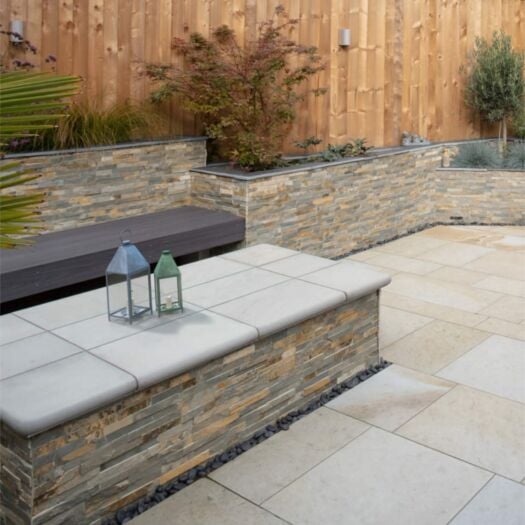 Marshalls Paving_Quartzite 'Stoneface Drystack Veneer' Harvest Mix-WALL CLADDING