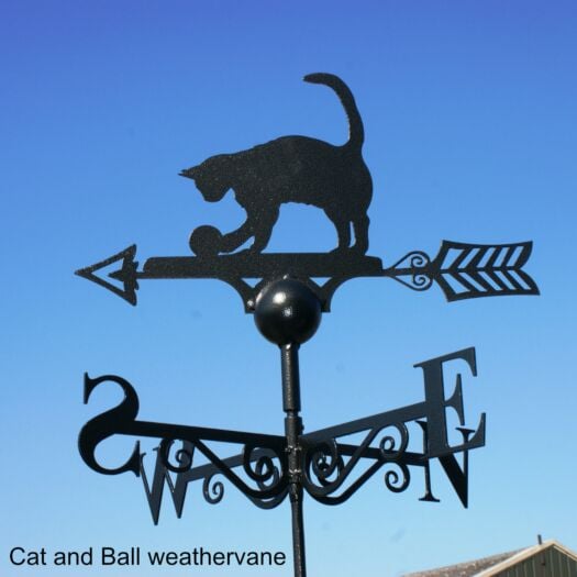 Poppyforge _ Cat & Ball Weathervane-Garden Art