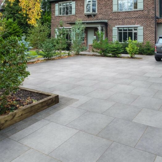 Marshalls Paving_Porcelain 'Symphony Plus Drive Vitrified' Grey-DRIVEWAY SLABS