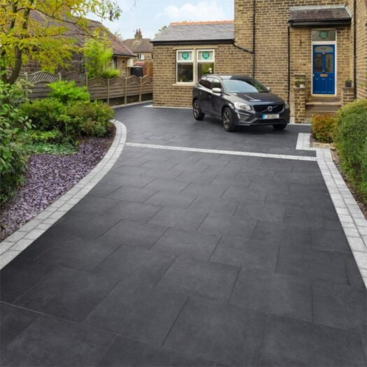 Marshalls Paving_Porcelain 'Symphony Plus Drive Vitrified' Charcoal-DRIVEWAY SLABS