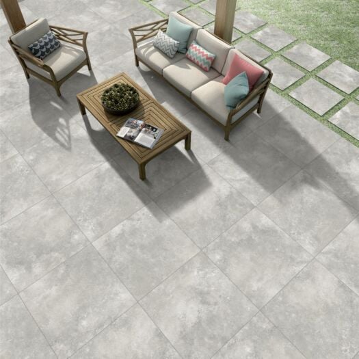 Strata Paving _ Porcelain 'Sansar' Terra Grey - PAVING SLABS